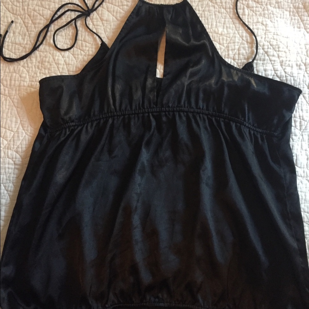 Black silky tank top from American Eagle